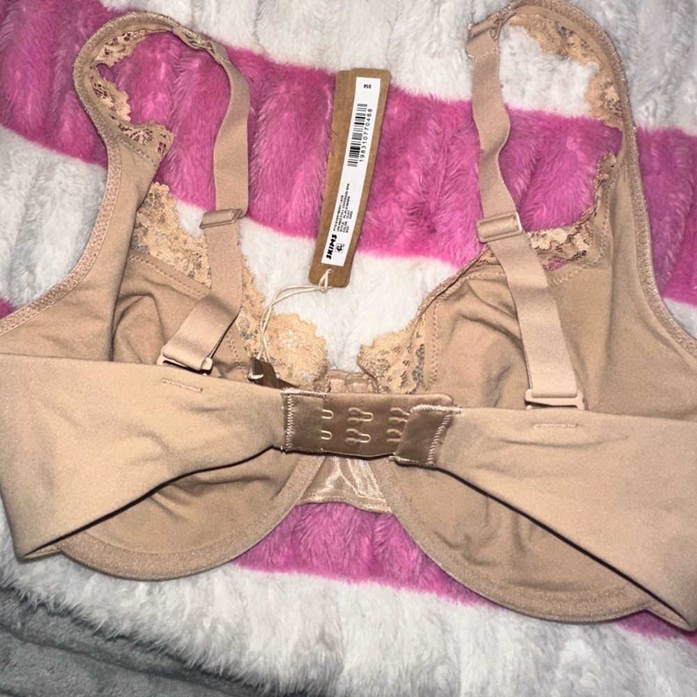 Skims Fits Everybody Lace Unlined Full Coverage Bra Clay - NWT 32DD - Picture 3 of 3